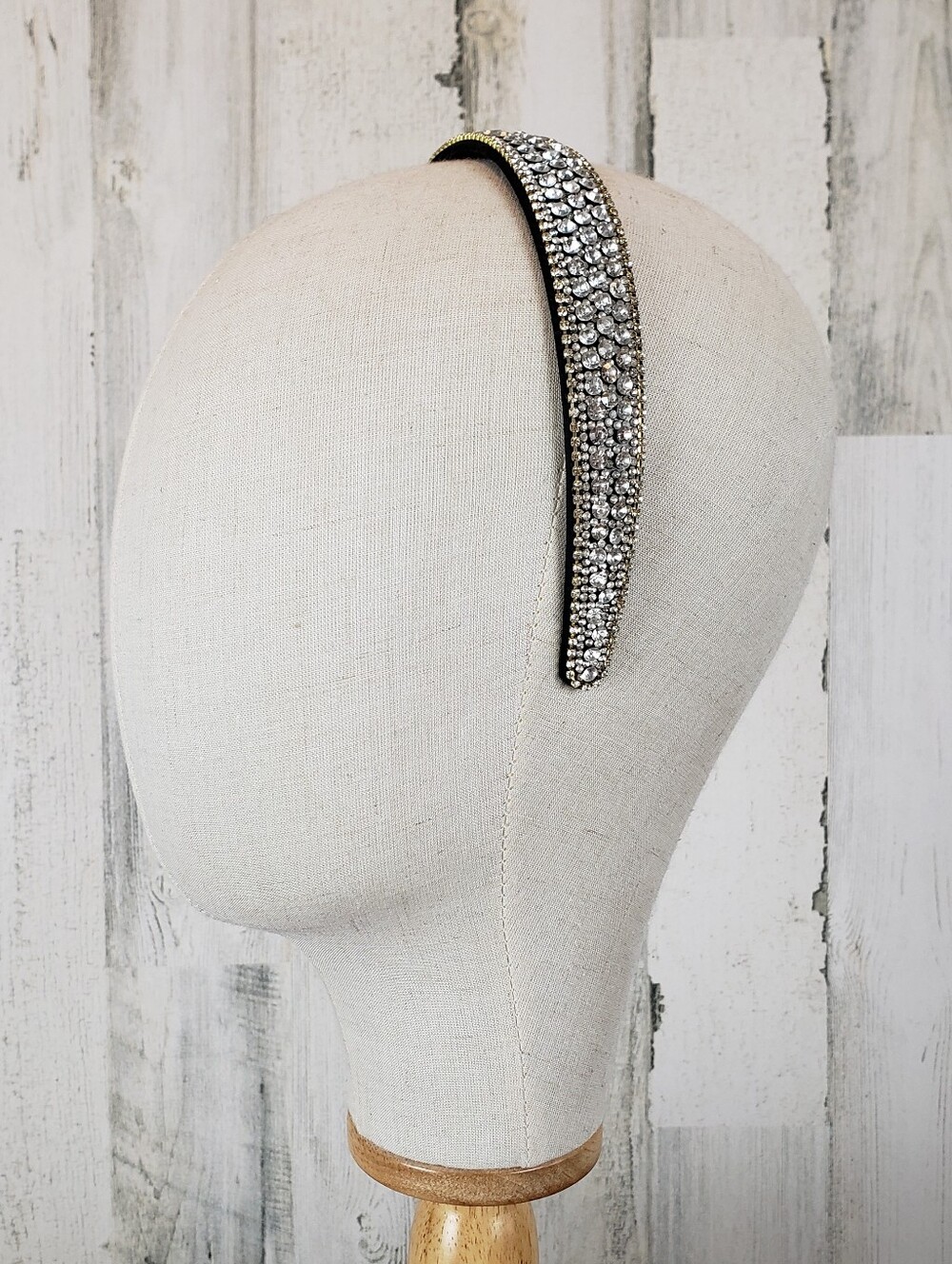 Crystal Pave Headband - Clear Rhinestone Accent